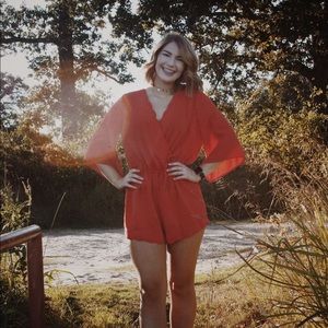 Burnt orange romper